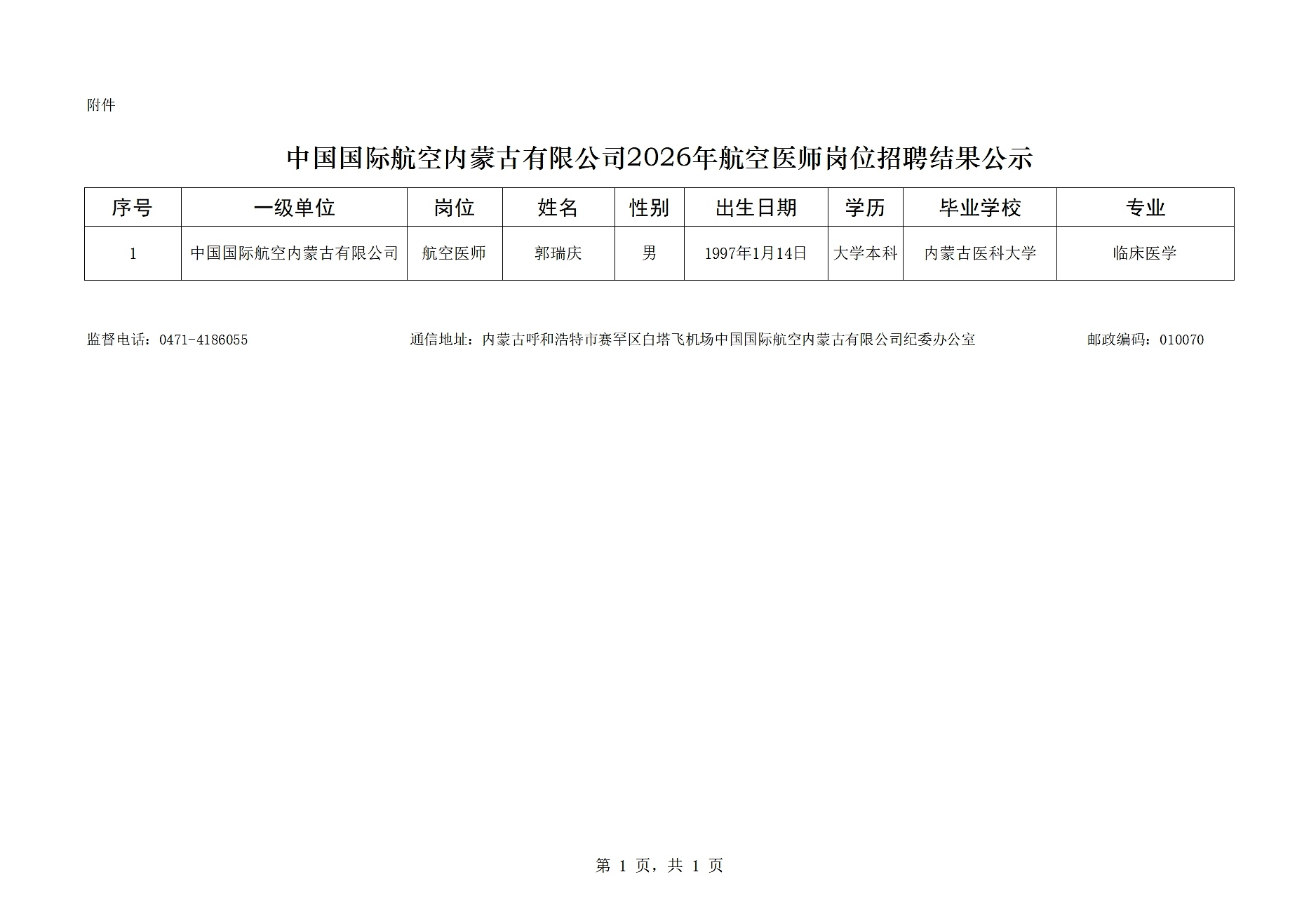 中国国际航空内蒙古有限公司2026年度航空医师岗位招聘结果公示.jpg